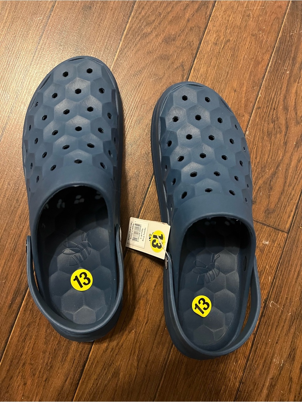 Kids Navy Blue Slip-On Clog Shoes